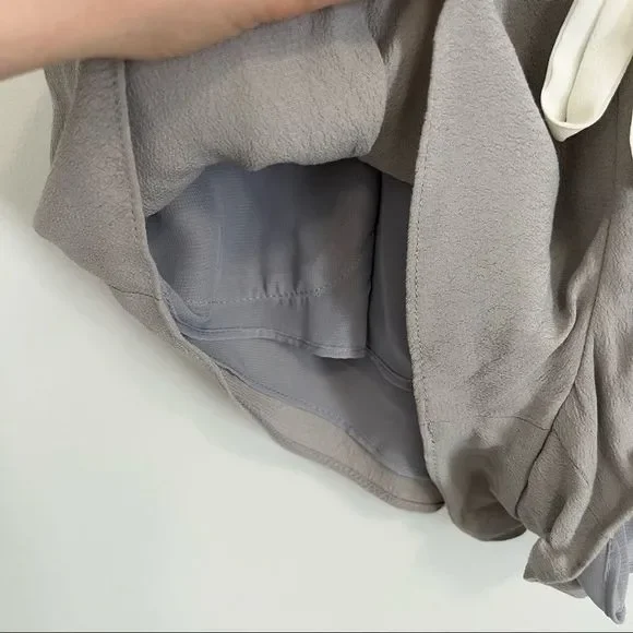 Aritzia Wilfred Montrouge Shorts Light Grey Pull On Paperbag Shorts - Picture 9 of 14